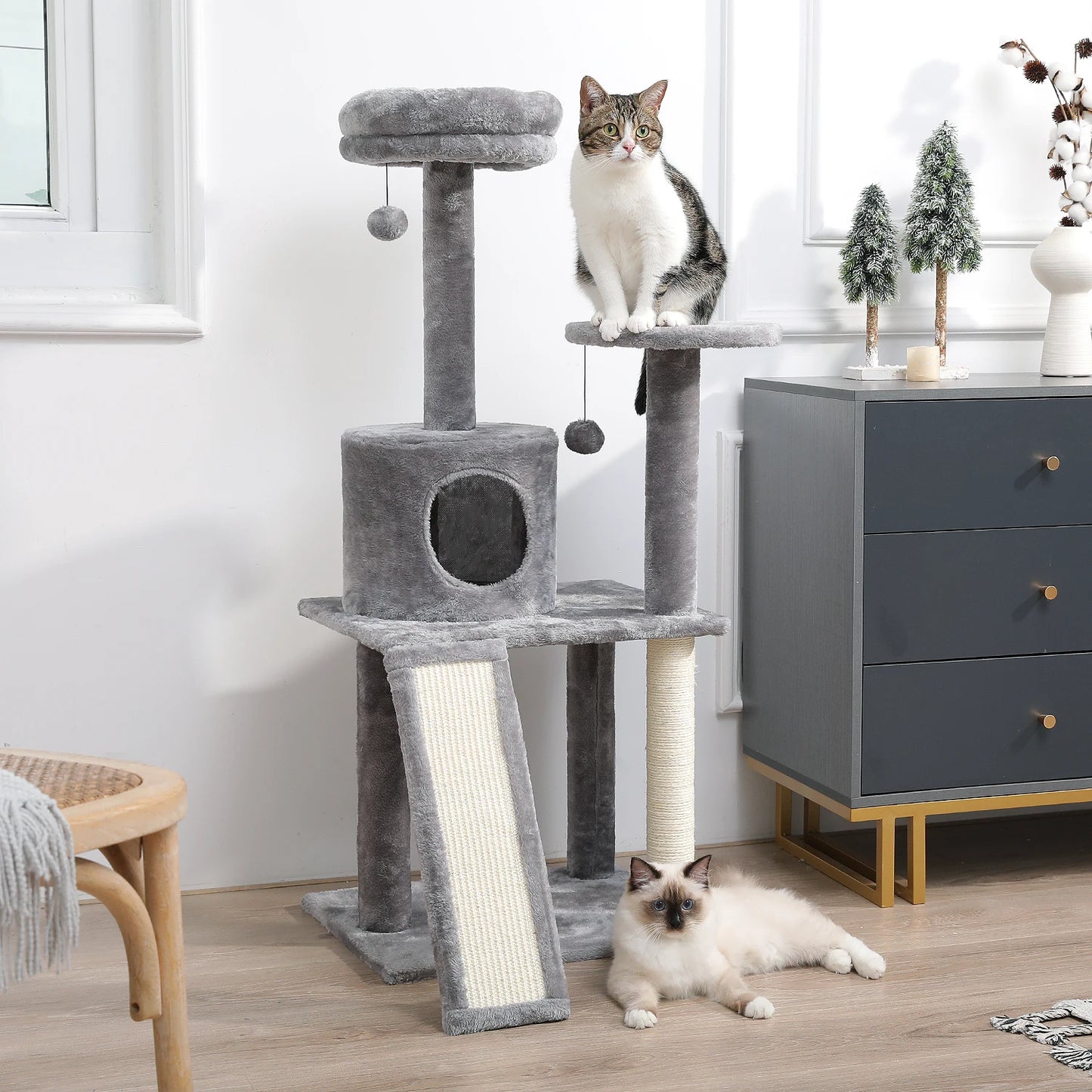 Multi-Level Cat Tree Tower Climb Furniture Scratching Post for Indoor House Pet Supplies Cozy Condo Toy Cozy Condo