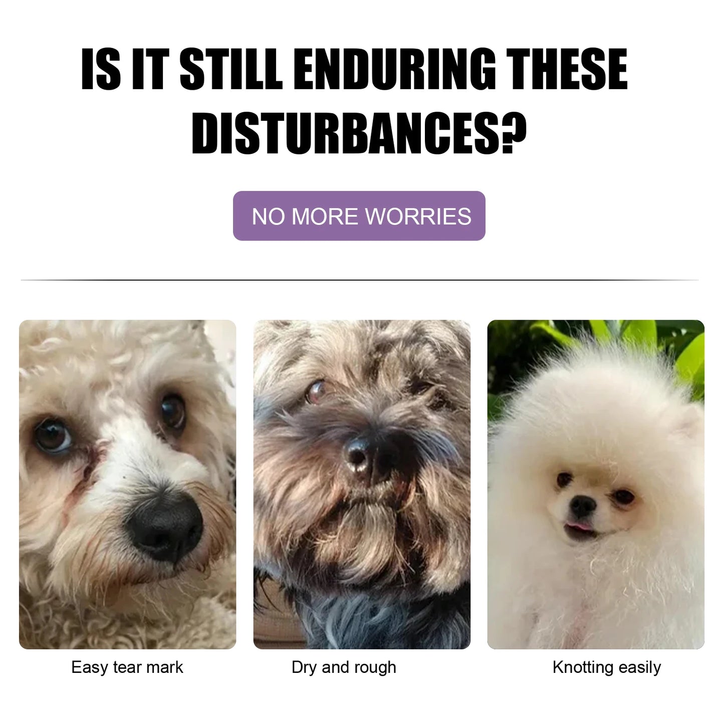 50ml Non-Knotted Pet Hair Care Cream Moisturizes Care Conditioner Dry Skin Pet Hair Conditioner for Pet Fur Hair Dogs