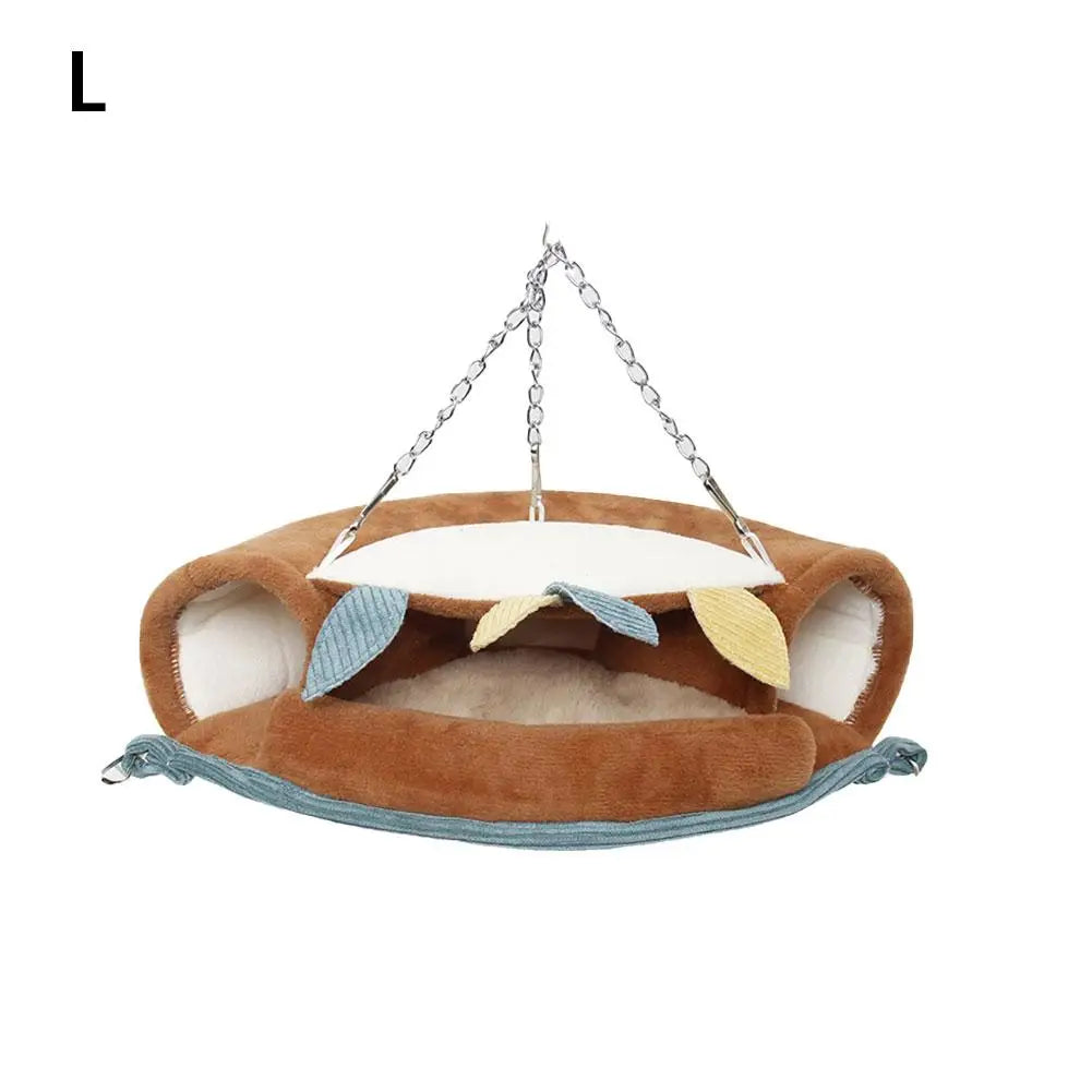 Hammock For Hamster Ferret Rabbit Small Cotton Sleep Nest House Hanging Pet Tunnel Hammock Comfortable Pet Bed Shelf