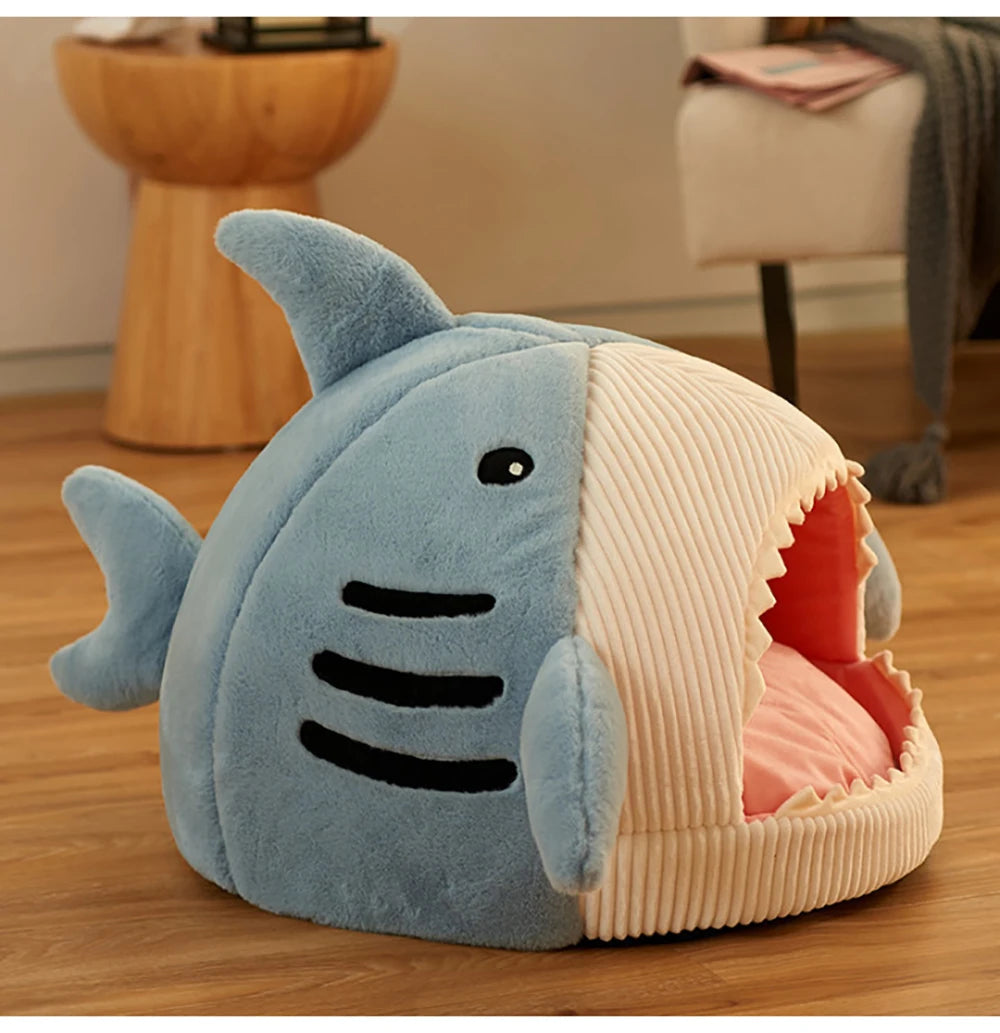 Enclosed Warm Cat Bed Portable Pet Beds Sweet Kittens Basket Cushion Cat Pillow Mat Tent Puppy Nest Cave Cats House