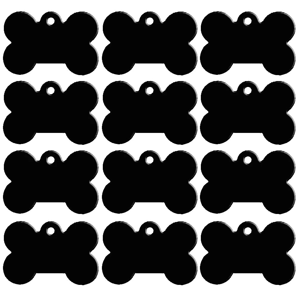 Wholesale 20 pcs/lot Dog Id Tag Double Sides Bone Shape Personalized Dog Puppy Tags Customized Cat Pet Name Phone No. Tag