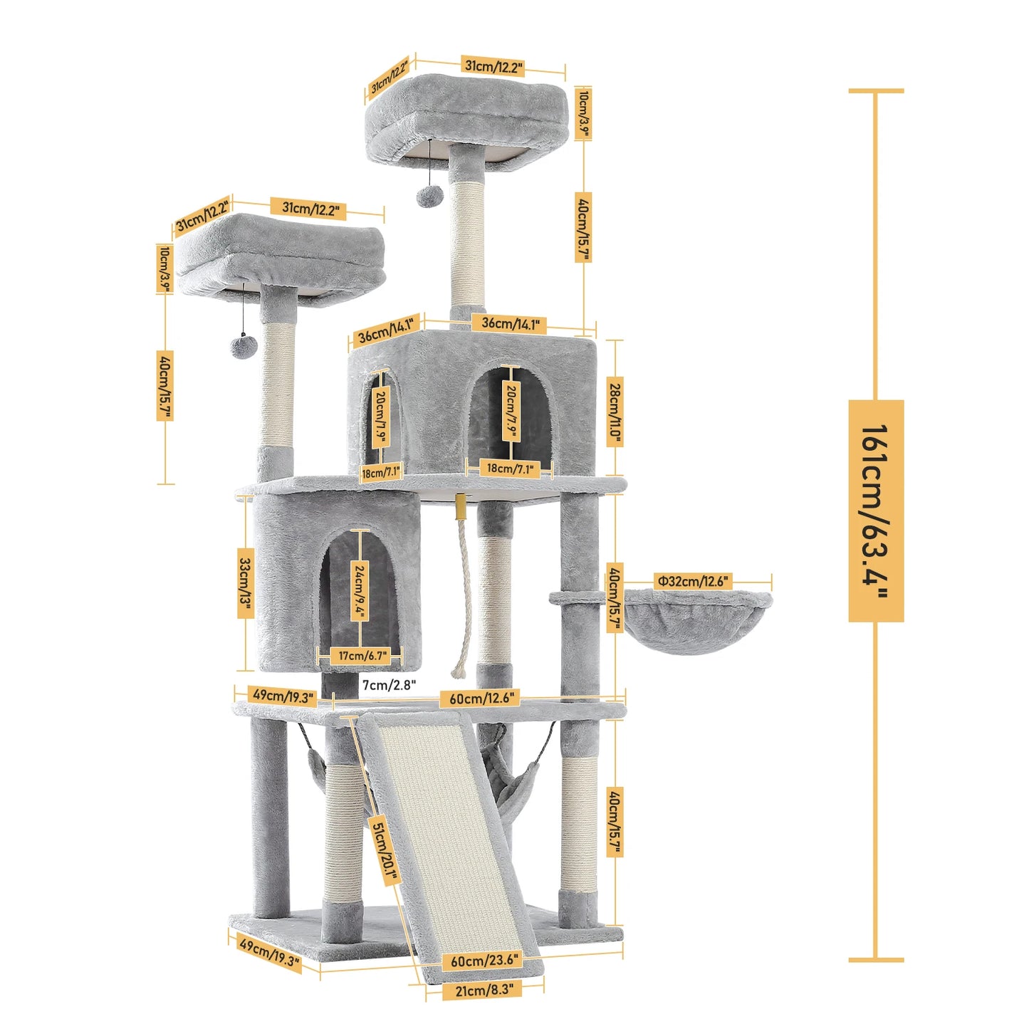 Multi-Level Cat Tree Tower Climb Furniture Scratching Post for Indoor House Pet Supplies Cozy Condo Toy Cozy Condo