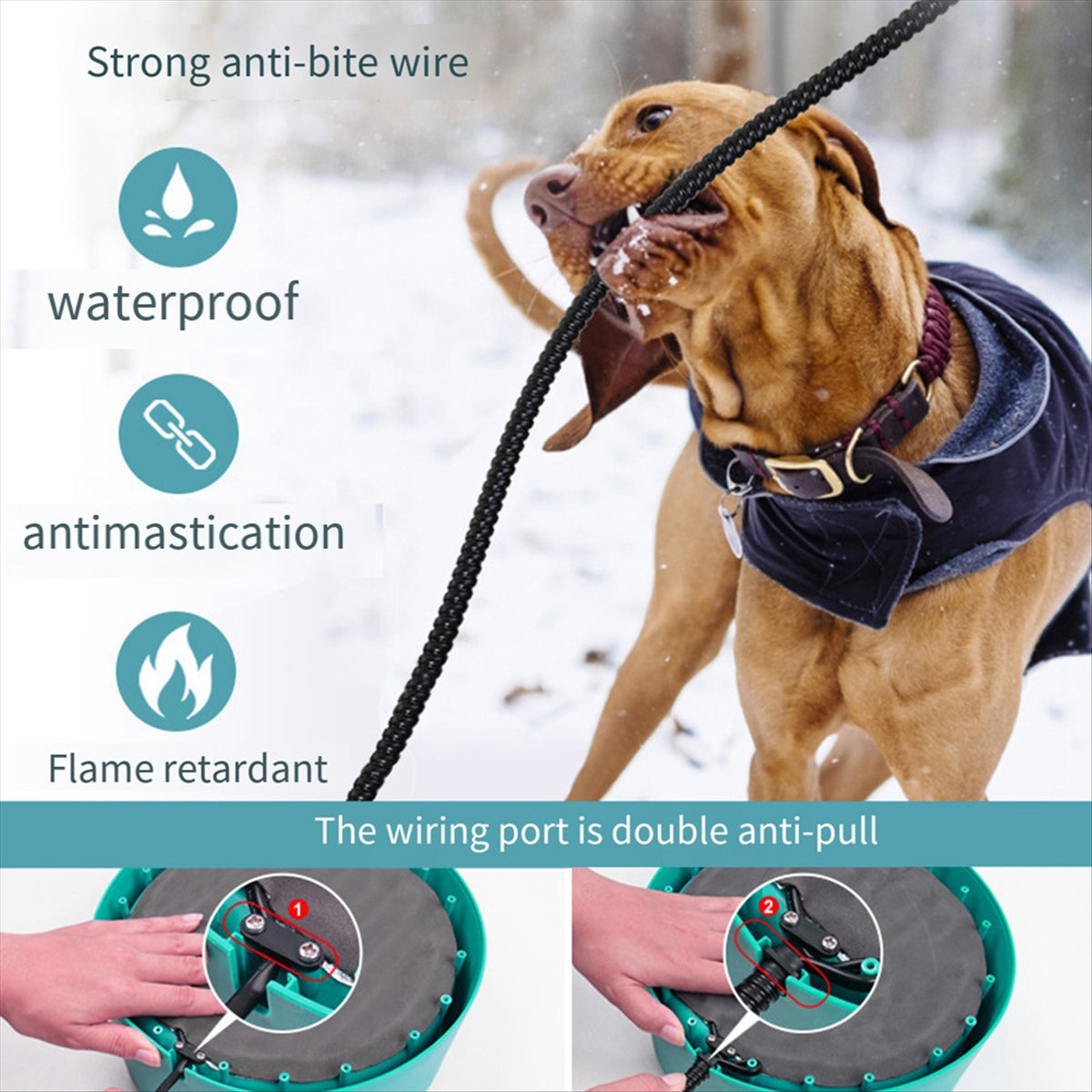 A59T Heated Pet Bowl - 3.2L for Dog Cats, Heated Pets Bowl, Outdoor Water Bowl for Chicken Duck Squirrel US Plug