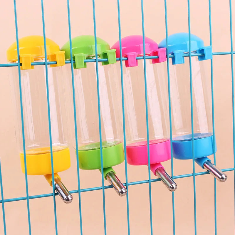 Plastic Hamster Drinker Water Bottle Dispenser Hanging Pet Dog Guinea Pig Squirrel Rabbit Drinking Head Pipe Fountain