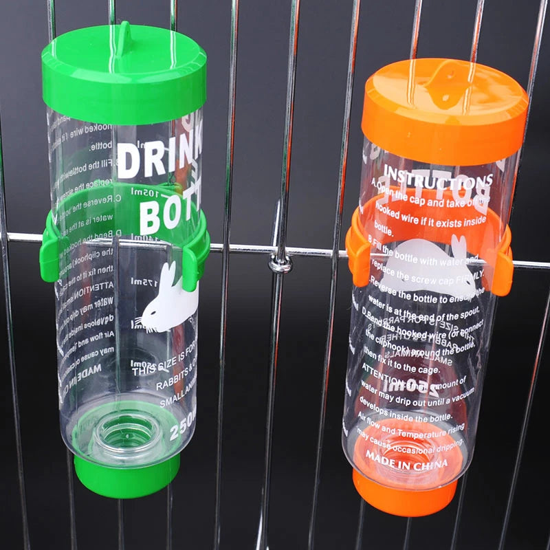 Plastic Hamster Drinker Water Bottle Dispenser Hanging Pet Dog Guinea Pig Squirrel Rabbit Drinking Head Pipe Fountain
