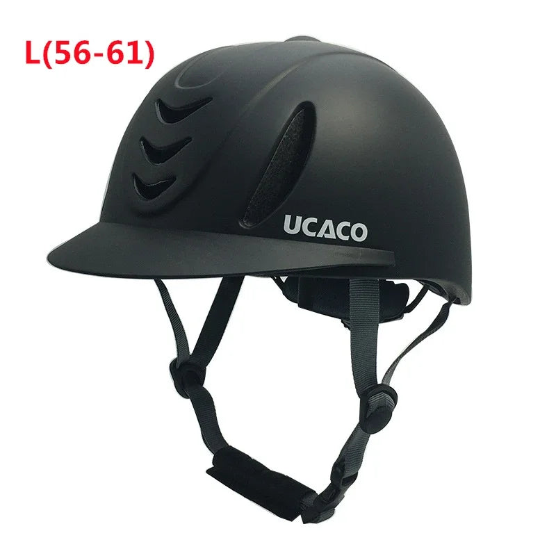50-61cm Ultra Light Adults Children's Equestrian Helmet Adjustable Riding Helmet Knight Hat Removable Brim Horse Equipment