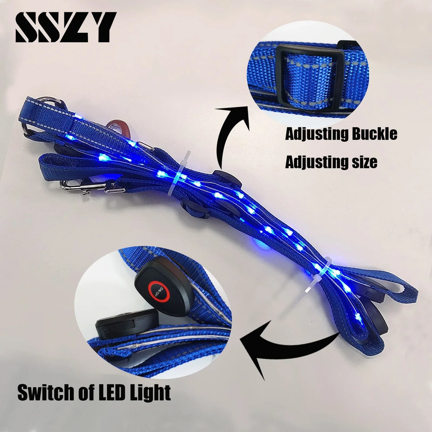 USB Rechargeable Horse Breastplate Harness Nylon Night Safety Three Charging Wires Riding Equipment Outdoor Visible At Night