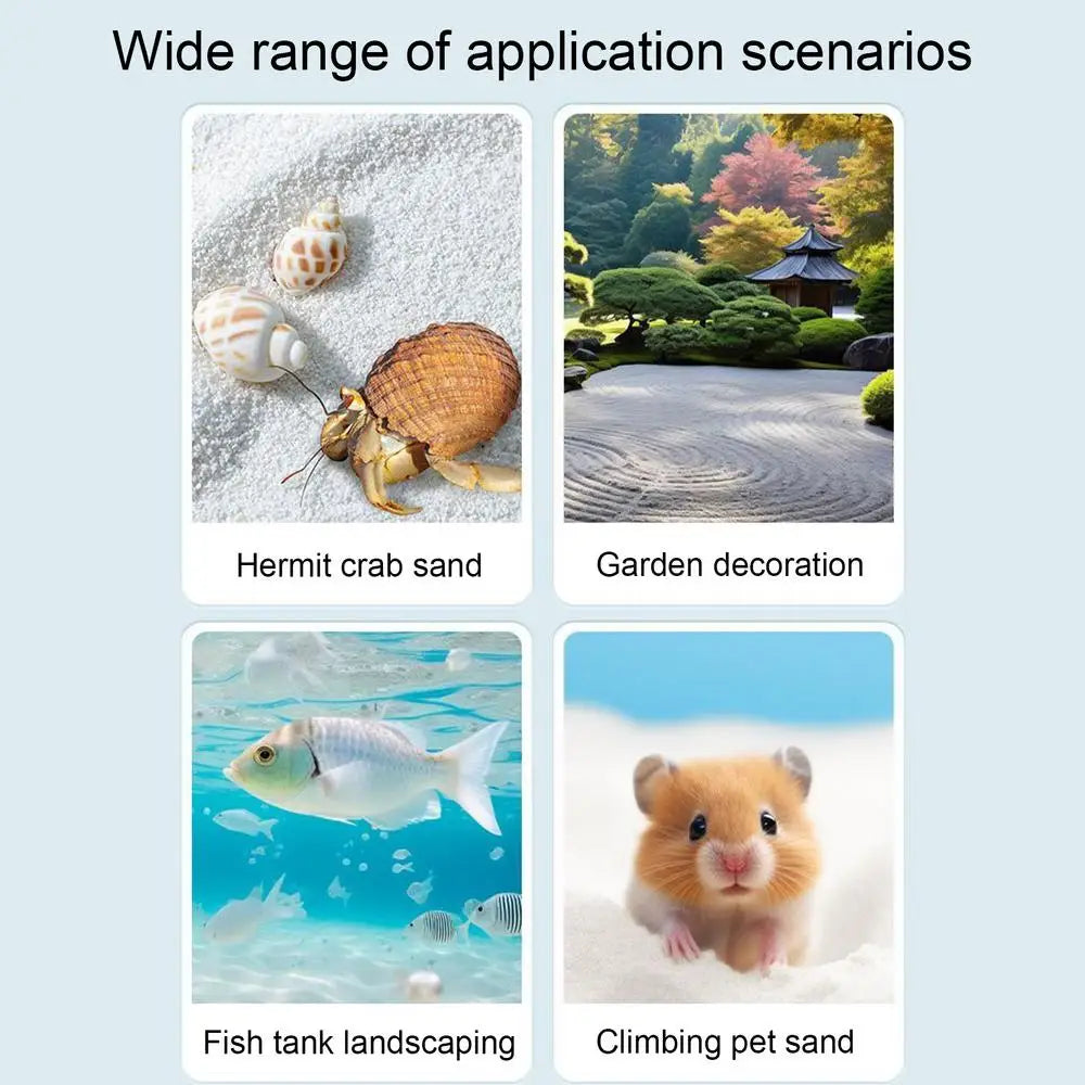 Reptile hermit crab breeding sand natural safe ecological white sand for hermit crabs hamsters fish tank landscaping supplies