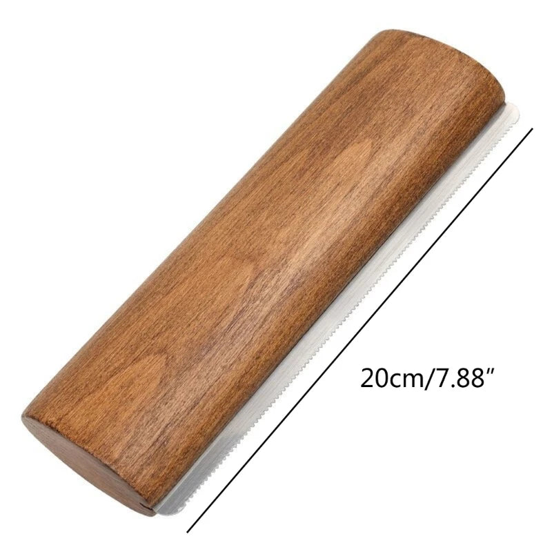 Horse Grooming Brush Scrapers Wooden Handle Horse Shedding Brush Grooming Tool Painlessly Removal of Loose Hair, Furs & Dirt