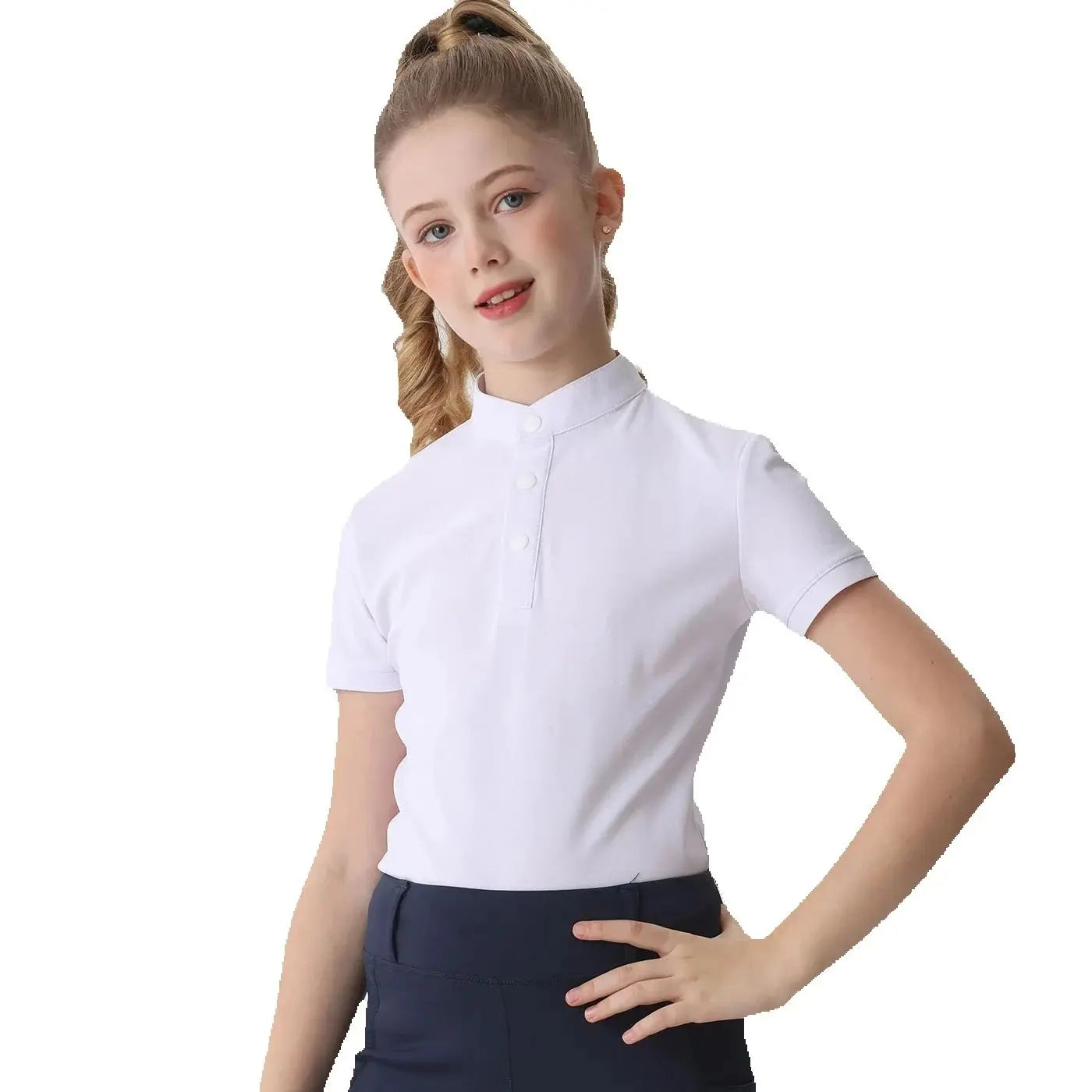 Summer Children's Short sleeved Equestrian T-shirt Children's Equestrian Clothing Summer Short sleeved shirt Quick drying High elastic