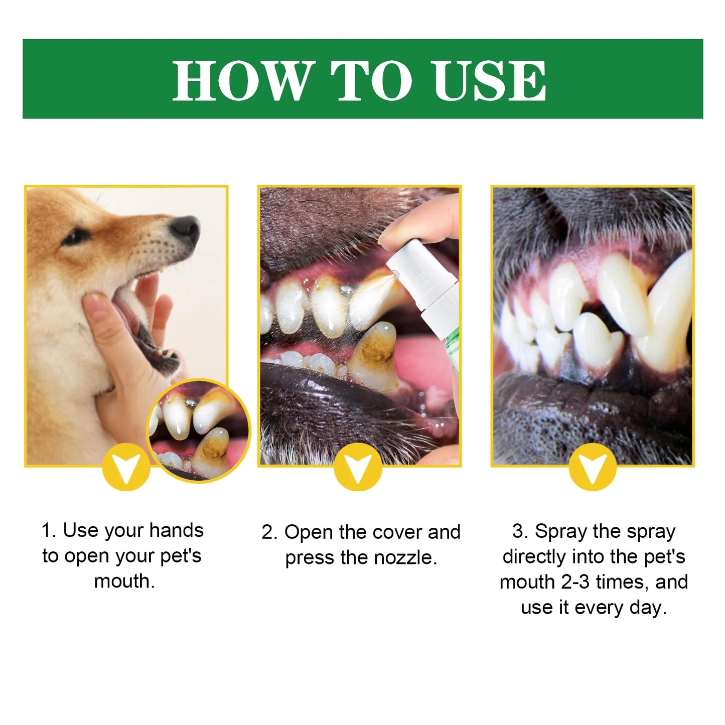 30ml Pet Tooth Cleaner Spray for Dogs and Cats To Remove Bad Breath Mouth Cleaner Breath Fresher Spray Fresh Fragrance