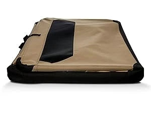 2 Door Foldable and Portable Travel Pet Kennel Carrier for Cat, Dog, Rabbit, 36 inch, Tan hamster cage guinea pig