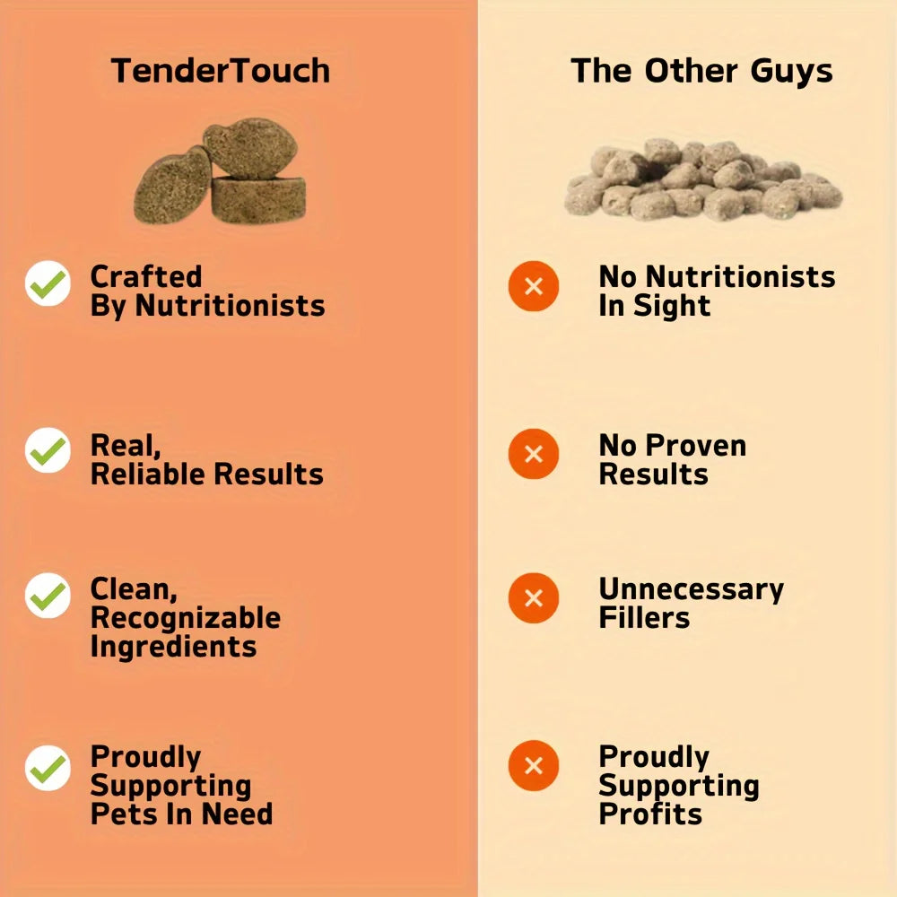 240 Chews - 2 Pack (2 x 180g/6.35oz) 360g/12.7oz - TenderTouch Omega 3 Fish Oil Supplement for Dogs & Cats, Omega 3 Fish Oil