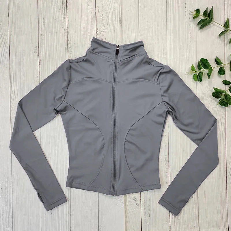 MXLLINA Zipper Horse Riding Jacket Tops Equestrian Competition Base Layer Women Long Sleeve Coat Equestrian Training Shirts