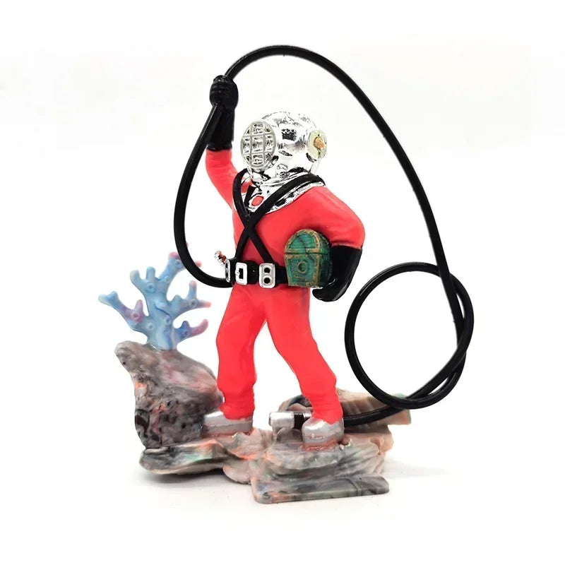 1Pcs Fish Tank Waterscape Frogman Diver Decoration Waterscape Box Ornaments Aquarium Air Pump Fish Tank Accessories