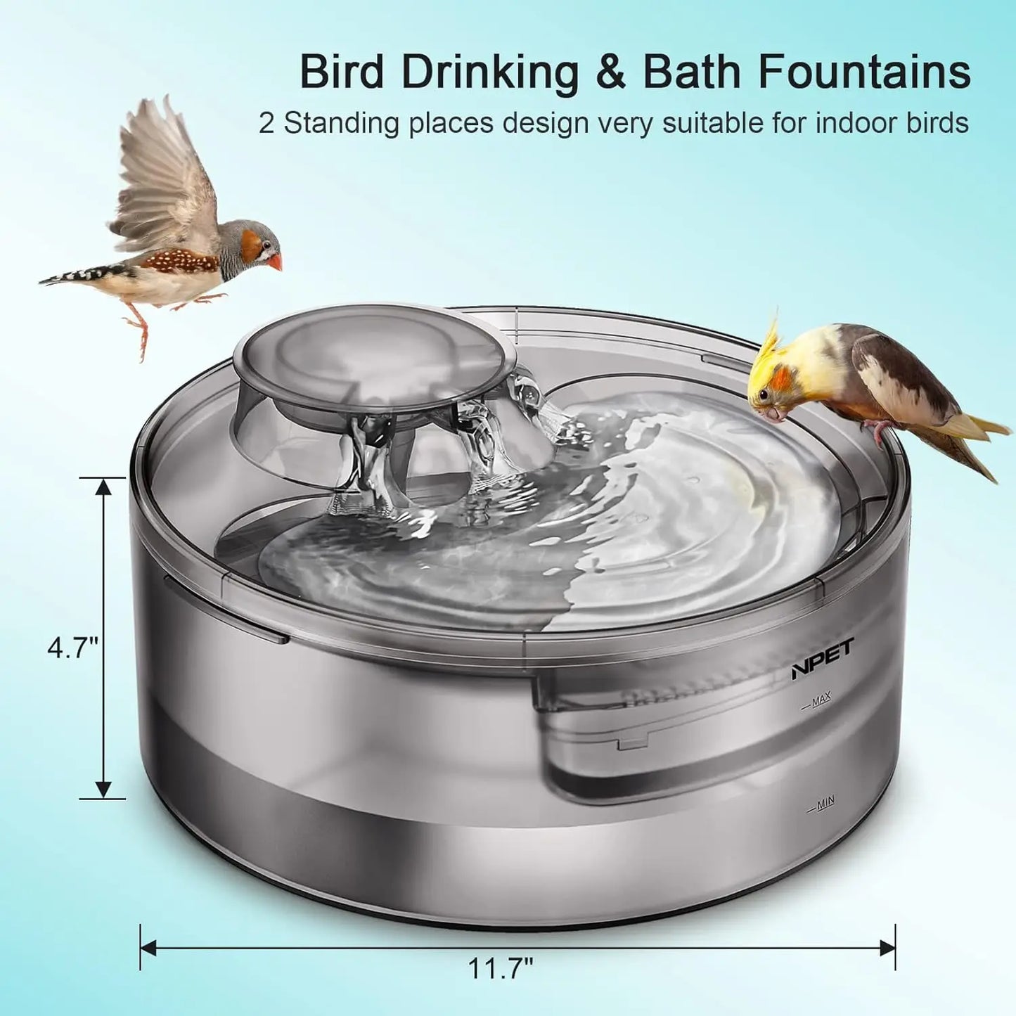 Dog Water Fountain, 170oz/1.3Gallon/5L Large Automatic Pet Water Dispenser Dog Water Bowl for Cat, Dogs, Multiple Pets