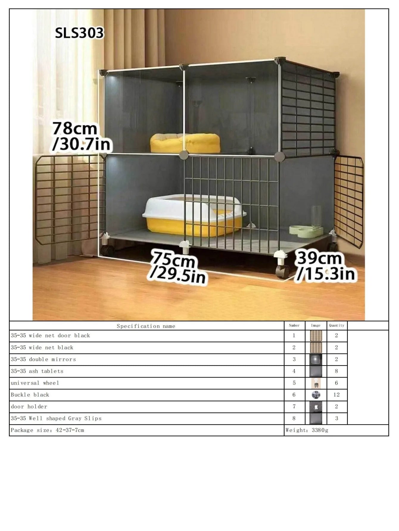 Cat Cage, Household Indoor Small Apartment, Cat Villa, Cat House, Cat Nest, Integrated Does Not Occupy an Area