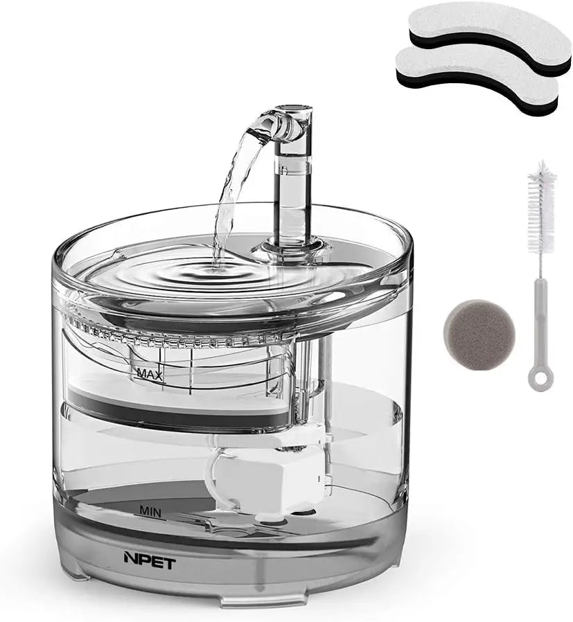 Cat Water Fountain WF050TP 1.5L Automatic Pet Drinking Fountain with Replacement Faucet Kit Electric