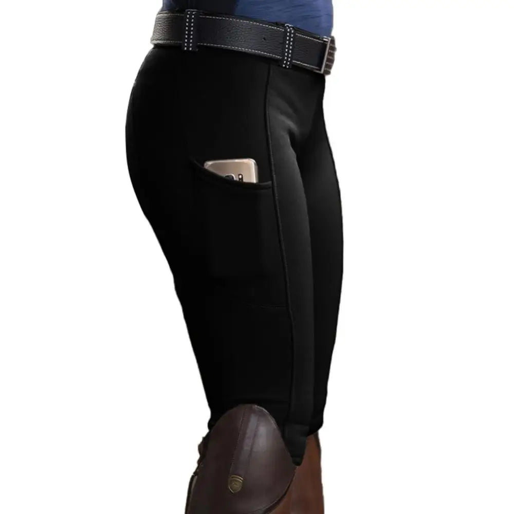 Women Horse Racing Pocket Hip Lift Horse Riding Tights Reithose Riding Pant Equestrian Pants Breeches Equestrian Leggings