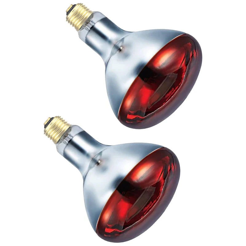 BONGBADA Quartz glass waterproof and explosion-proof E26 E27 Red R40 Infrared Heat Lamp Farm lamp 100W 150W 200W 250W 275W