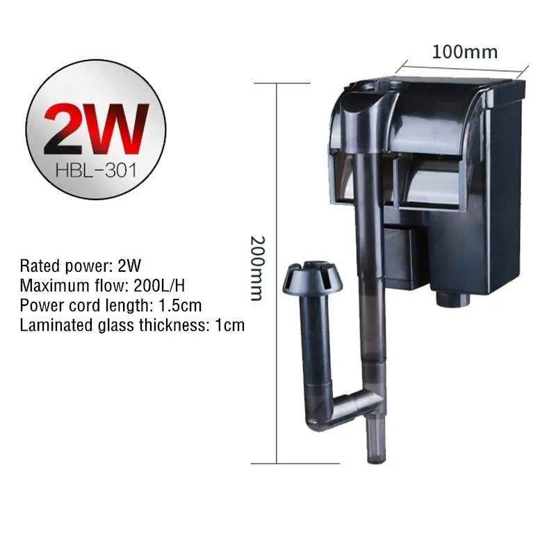 Aquarium Filter External Hanging Filter Pump Fish Tank Water Pump Waterfall Maker Water Circulation Filter Aquarium Accessories