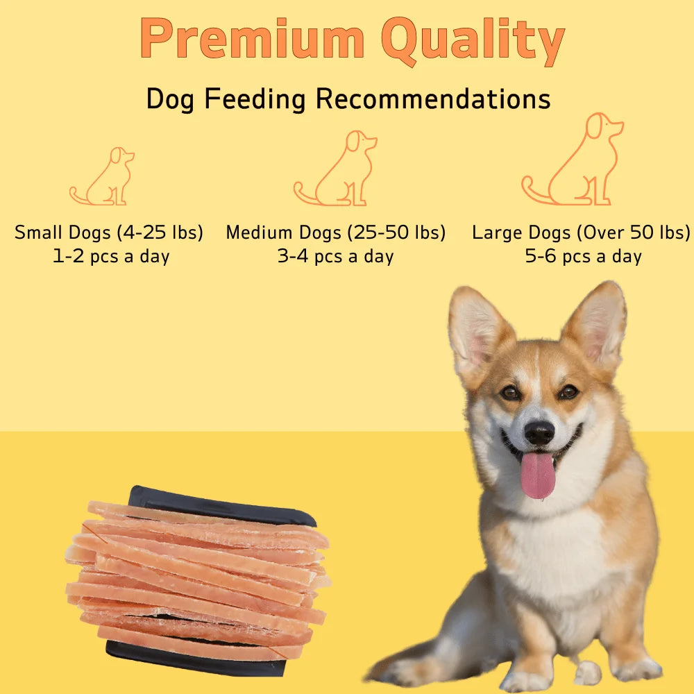 7.05oz/14.11oz(200g/400g) Chicken Jerky, All Natural Ingredients, Natural Dog Treats, Healthy, Easily Digestible