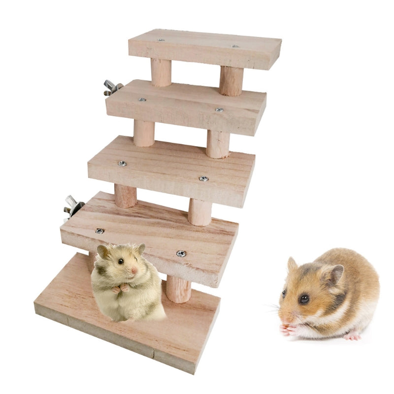 Ferret Hamster Small Animals Parrot Perch Climbing Stairs Exercise Toys Ladder Bridge Hamster Chew