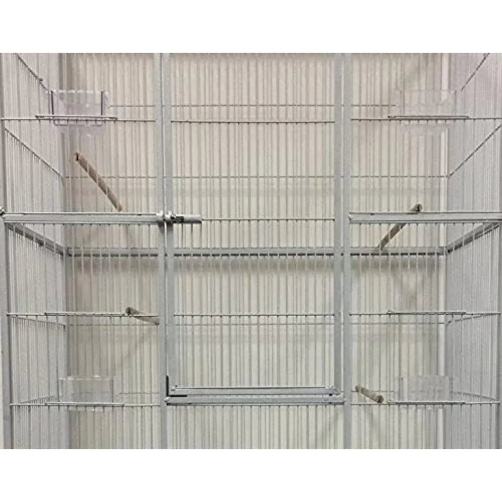 Extra Large Wrought Iron Breeding Bird Flight Cage Front Feeder Doors Side Breeding Nest Box Door Easy Clean