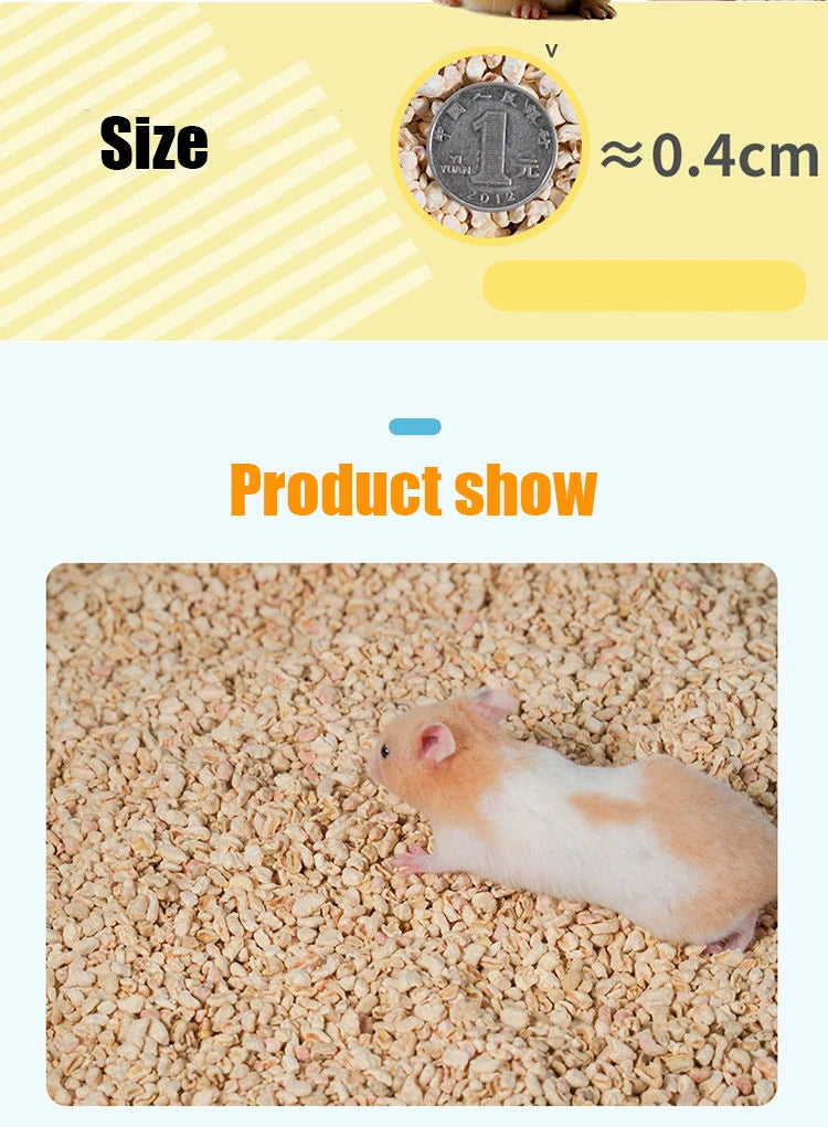 500g Natural Edible Corn Cob Hamster Bedding Toilet Supplies Deodorant Sawdust Hedgehog Chinchilla Winter Warm Cage House Filler