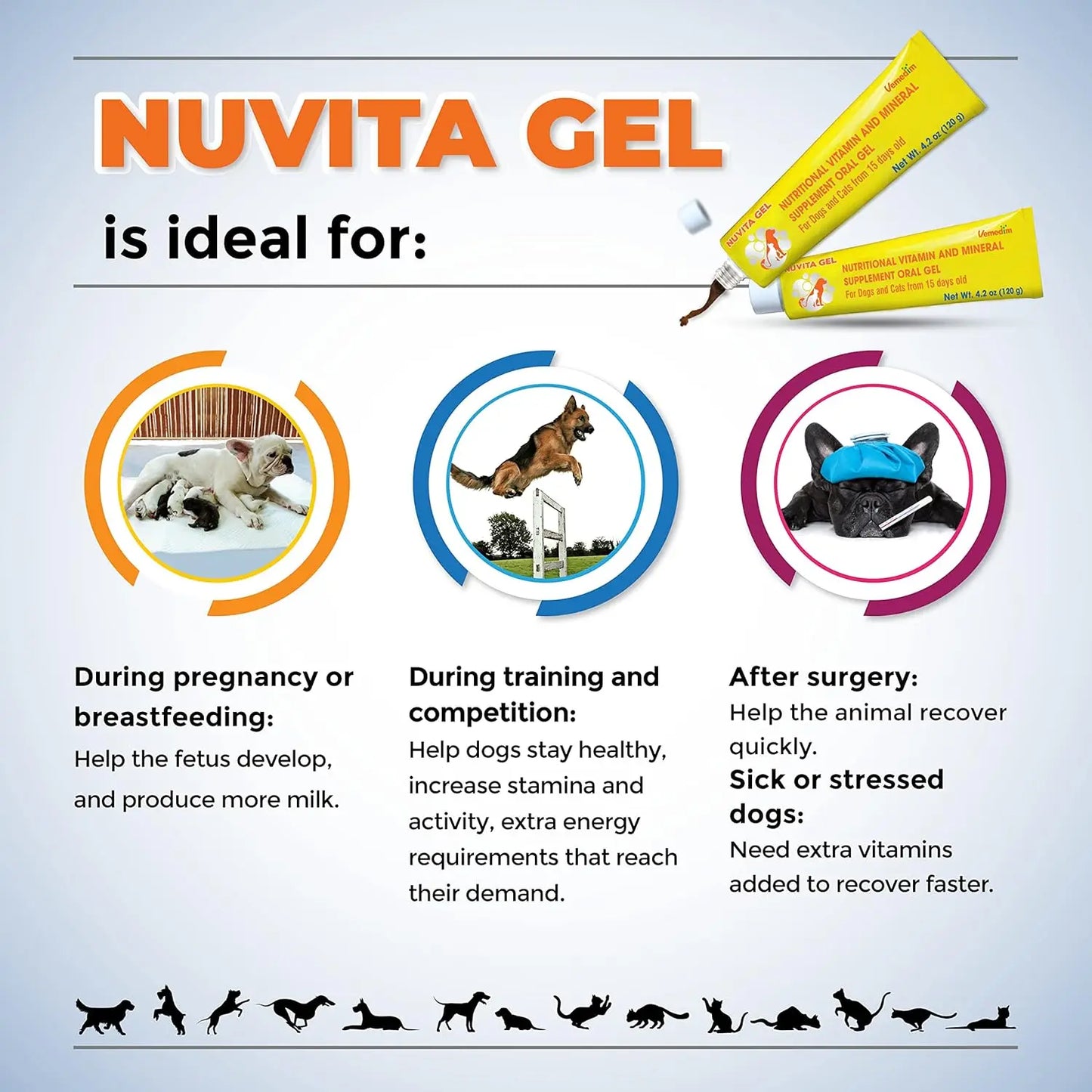 Premium Nutritional and Vitamin Gel for Dogs and Cats - Enhance Health, Boost Appetite, and Energize! Suitable for All Breeds