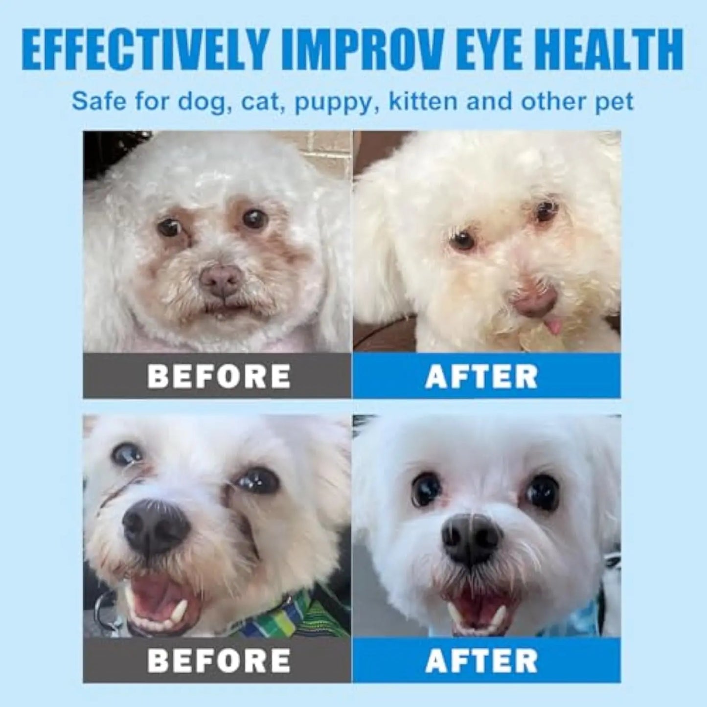 60Pcs/Box Dog Cat Pet Wet Wipes Cleaner Safe Effective Removes Tear Stain Eye Stain Cleaner For Dog Cat Eye Cleaner Pet Supplies