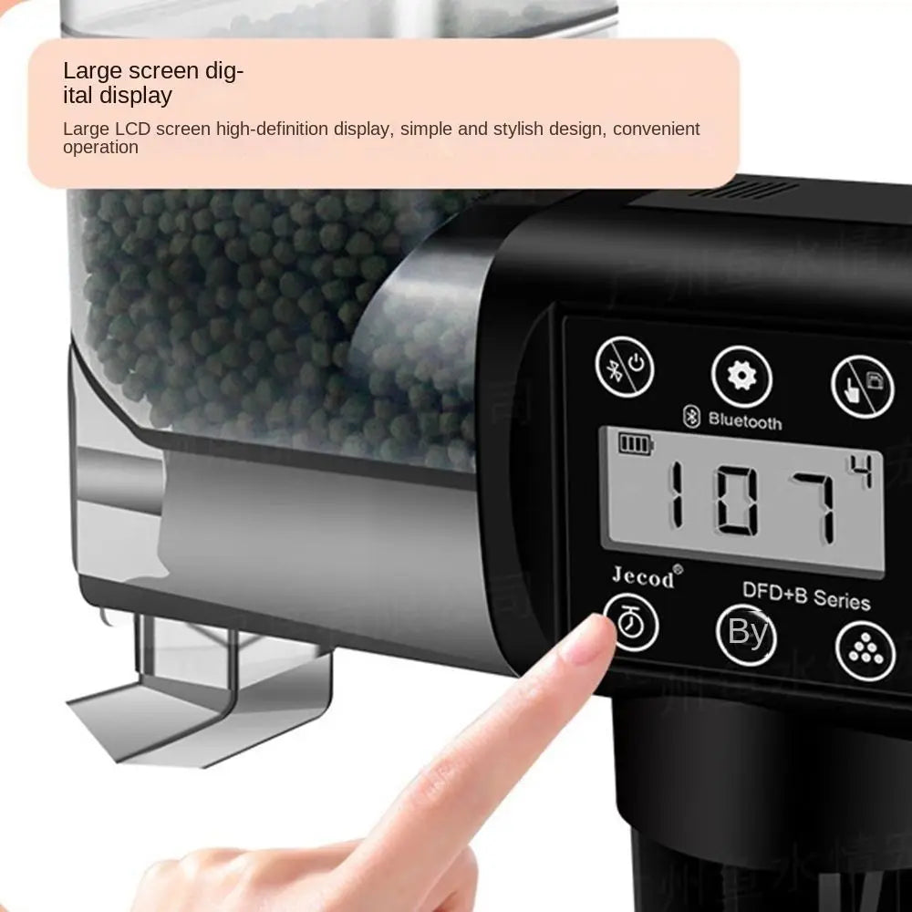 250ML/500M Fish Tank Feeder Digital Display Screen LCD Display Auto Fish Food Dispenser Adjustable Timer