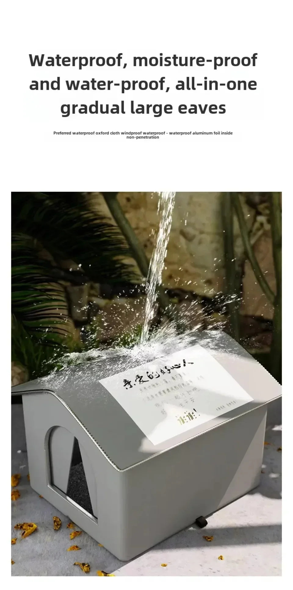 Cat Nest Waterproof Stray Cat House Outdoor Feral Large Capacity Pet Rainproof Moisture Large Enclosed Bite Resistant Cat Nest