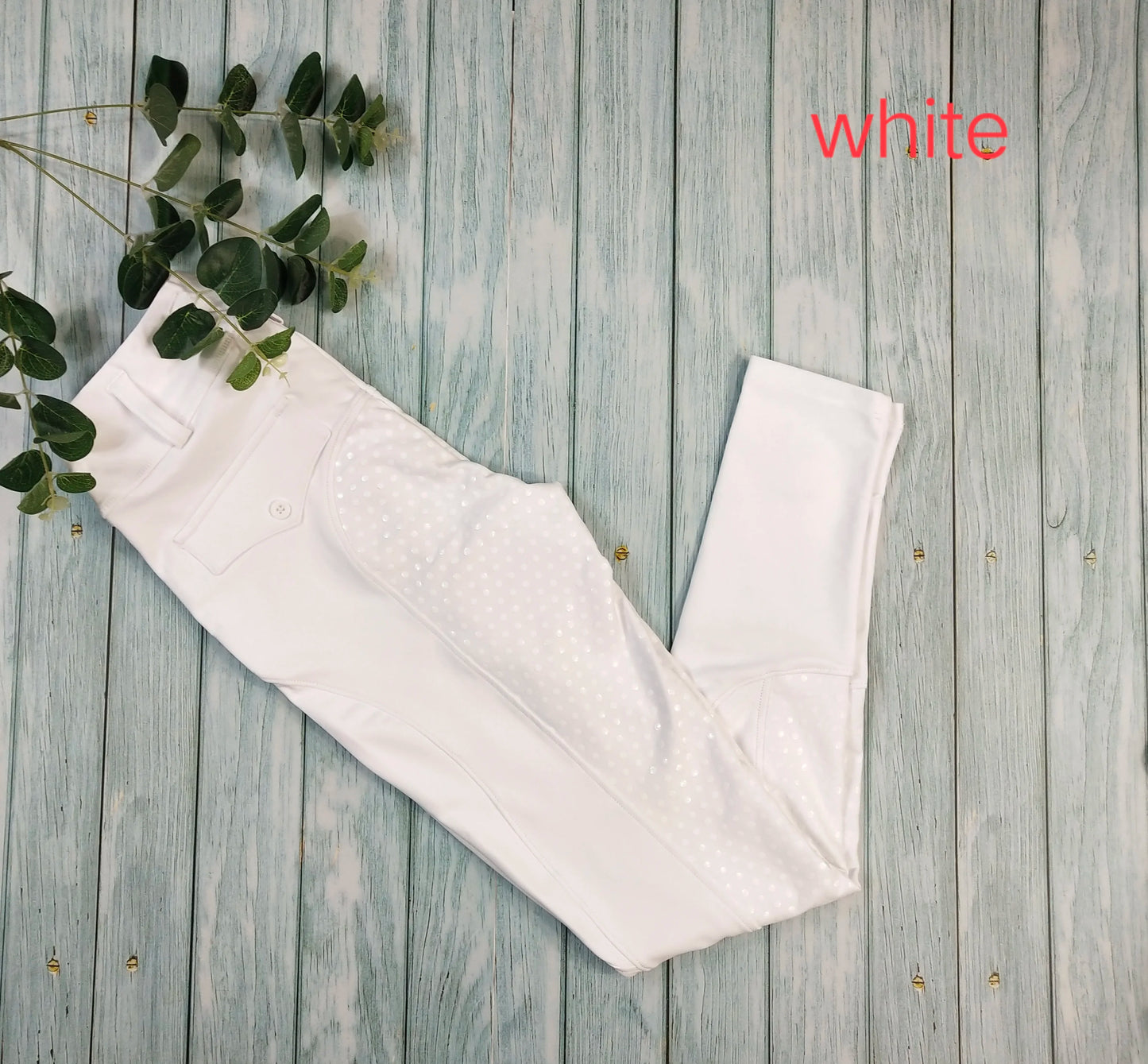 MXLLINA White Horse Riding Pants Women Equestrian Breeches Full Seat Silicone Competition Leggings Anti-pilling Sports Tights