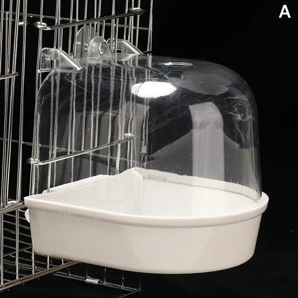 Hanging Bird Bath Cube Parrots Bathtub Bath Shower Box Cage Accessory For Little Bird Canary Budgerigar Cockatiel Lovebird