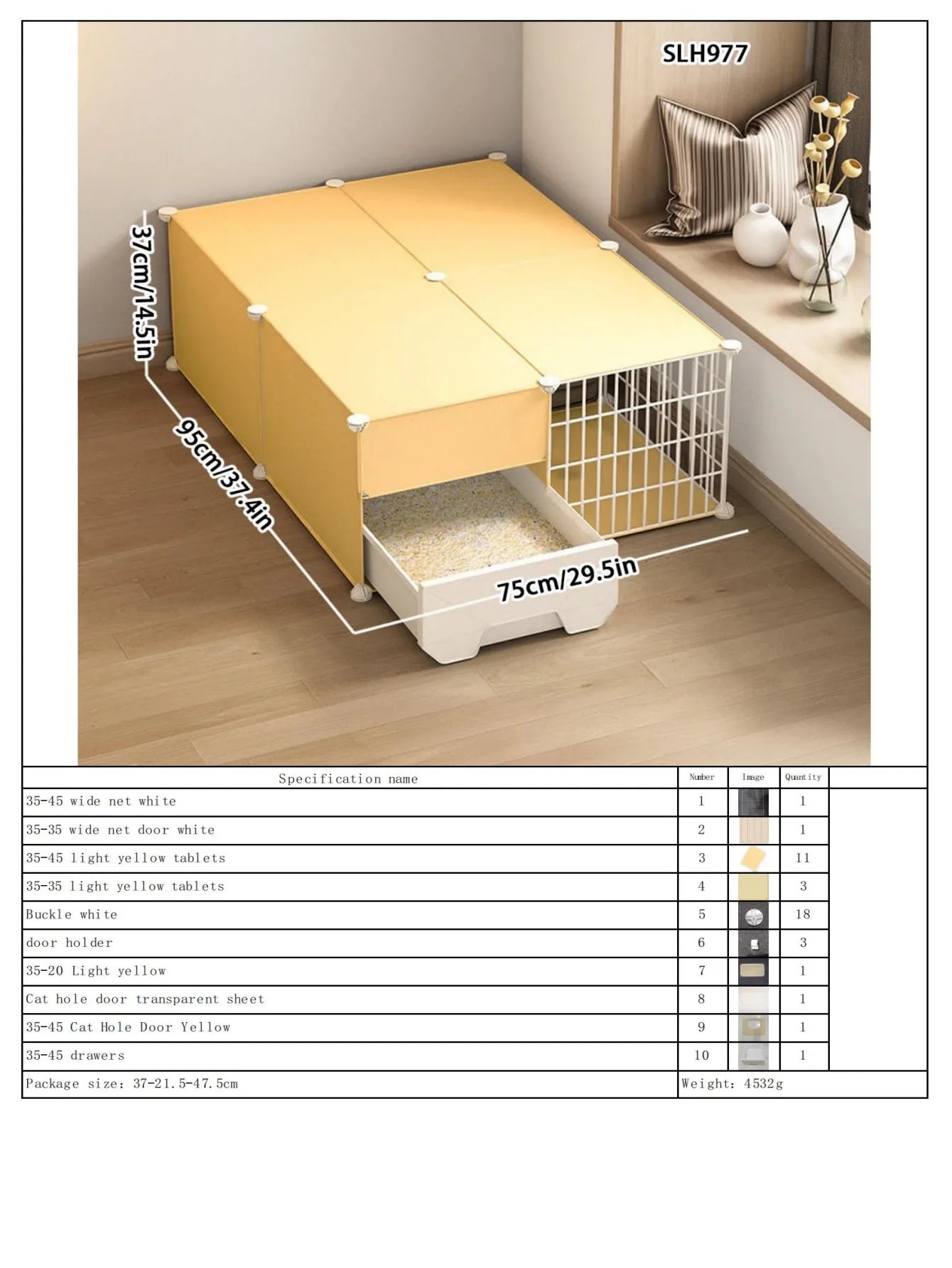 Rabbit Cage Guinea Pig Hamster House Large Villa Tray Rabbit Nest