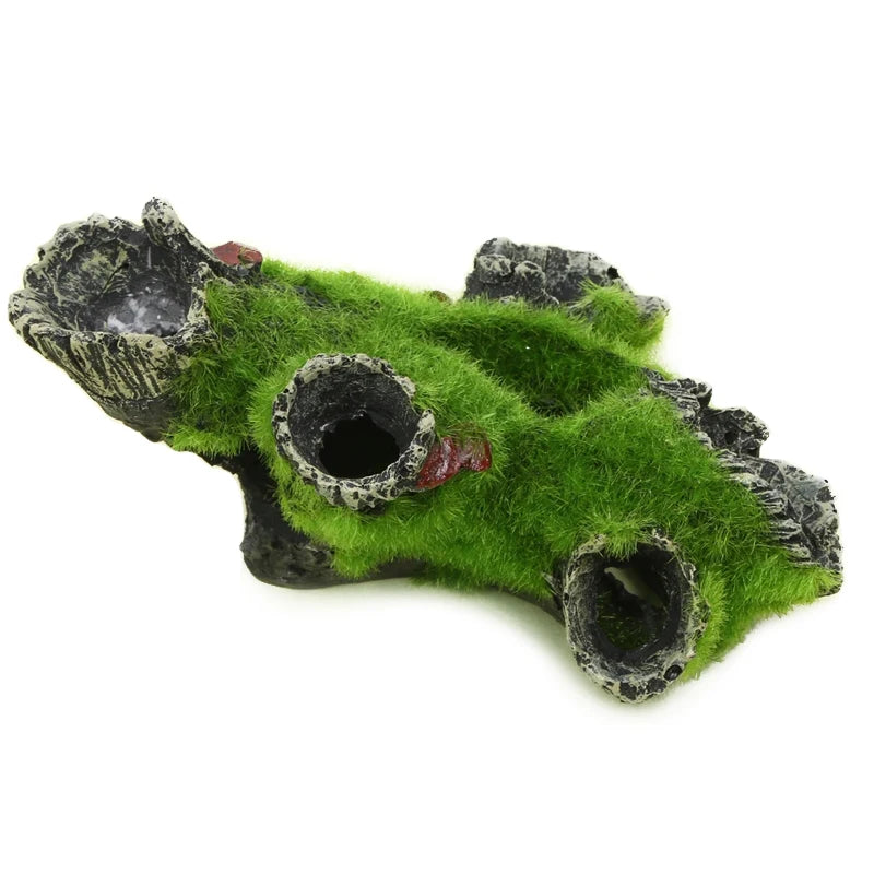 Resin Breeding Hiding Cave Simulation Shrimp Cave House Decorative Props Tree House Shelter Arts & Crafts for Aquarium Landscaping