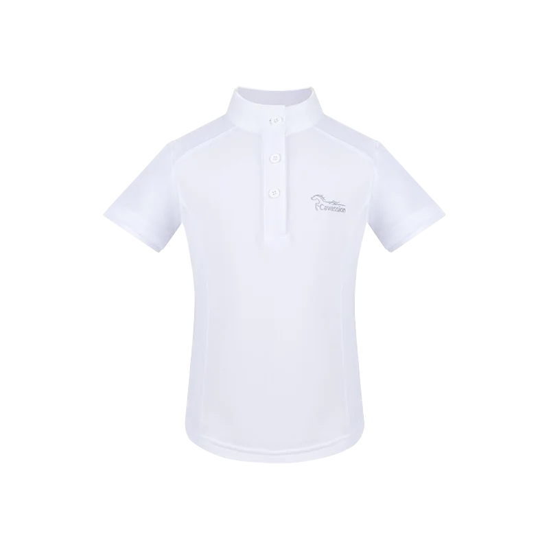 Kids horse riding T shirt white color competition equestrian children short sleeve coat girl rider equestrian equipment