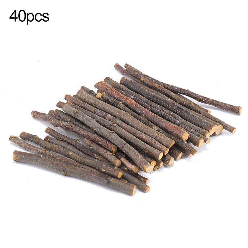 20/40/60Pcs Excellent Practical Rabbit Chew Stick Multipurpose Bite-Resistant Apple Tree Branches Bunny Hamsters Chew Toys