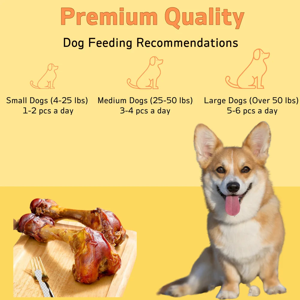 5.29-6.70oz/(150-190g) 6.30in/16cm Large Cow Bone, All Natural Ingredients, Natural Dog Treats, Healthy, Easily Digestible