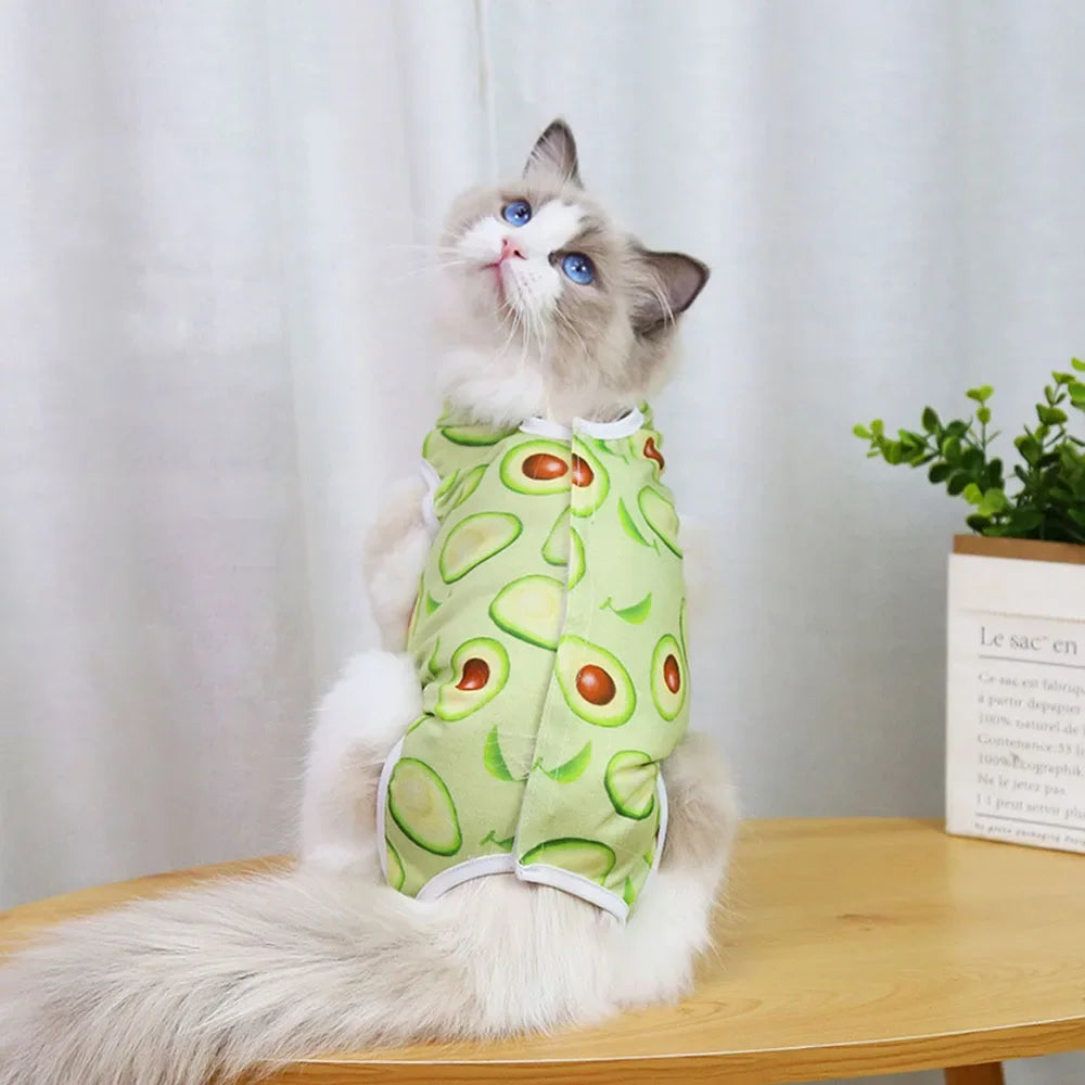 Cat Surgery Recovery Suit Female Cat Spay Recovery Suit Kitten Onesie for Cats After Surgery Anti Licking Breathable Cat Clothes