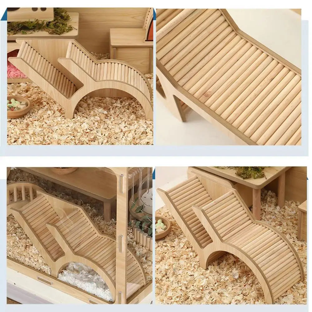 Hamster Tunnel Underground Burrow Hamster Tunnel Toy Wooden Small Animals Playpen For Gerbils And Hedgehogs