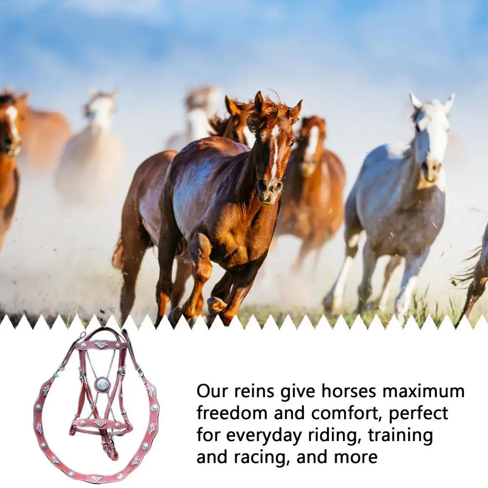 PU Horse Lead Rope Strap Adjustable Equestrian Rein Racing Halters Swivel Buckle Ponies With Metal Buckle Leading Rope
