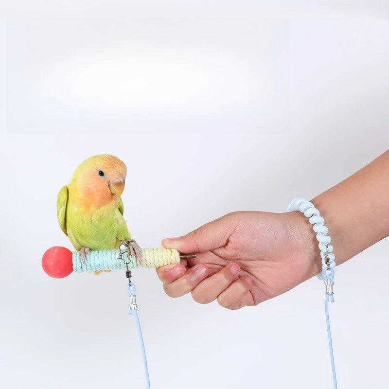 Parrot Bird Flying Training Leash Ultra-light Flexible Rope Anti-bite Leg Ring Harness Outdoor Macaw Cockatiel Starling