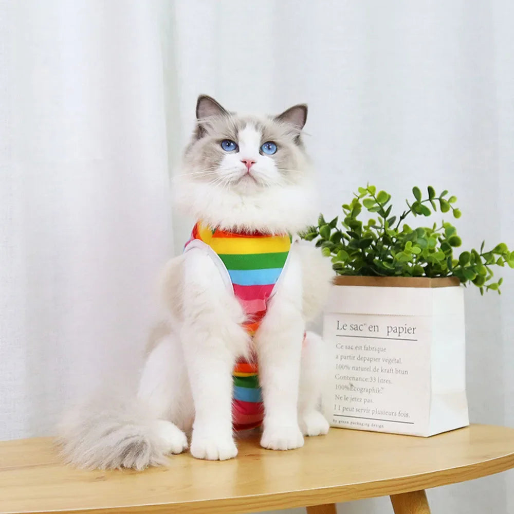 Cat Surgery Recovery Suit Female Cat Spay Recovery Suit Kitten Onesie for Cats After Surgery Anti Licking Breathable Cat Clothes