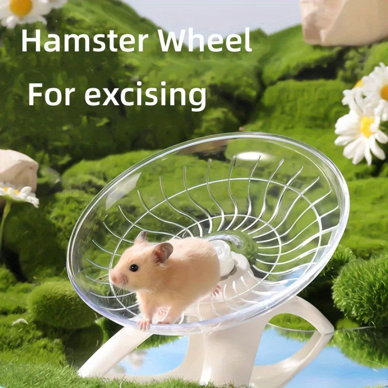 Silent Hamster Running Wheel Quiet Exercise Saucer for Small Pets Durable Non-Slip Rotating Disc for Hamsters Mice Hedgehogs, Gerbils, , Guinea Pigs, Rats , Parrots