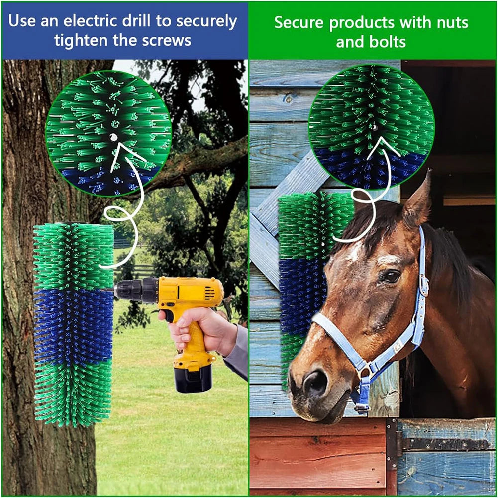 Massage Grooming Brush Relieve Itching on The Back of Livestock Cow Brush Livestock Scratching Brush for Horse Cattle Sheep
