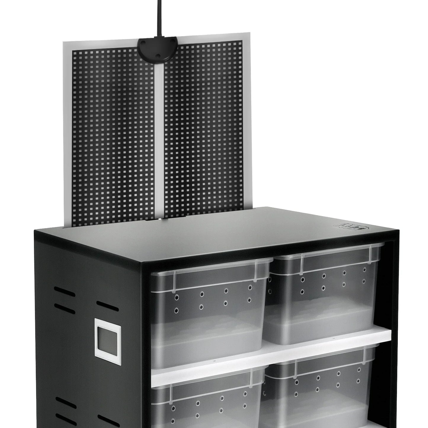 Reptile Breeding Cabinet with 8 Clear Boxes, 25W Heating Pad, Thermometer, for Spiders, Lizards & Small Reptiles, Space-Saving