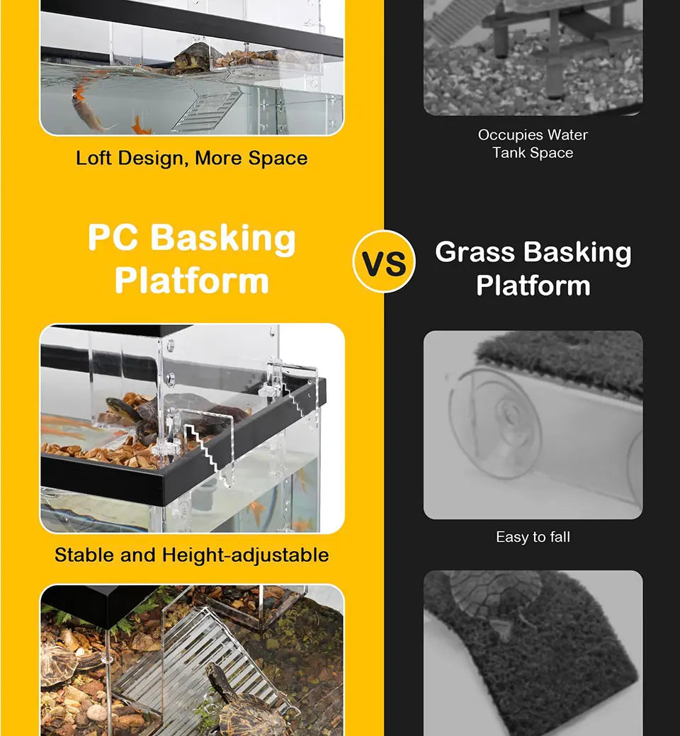 Turtle Sunbathing Room Turtle Tank Climbing Platform Aquarium Floating Island Deep-water Turtle Tank Special Climbing Platform