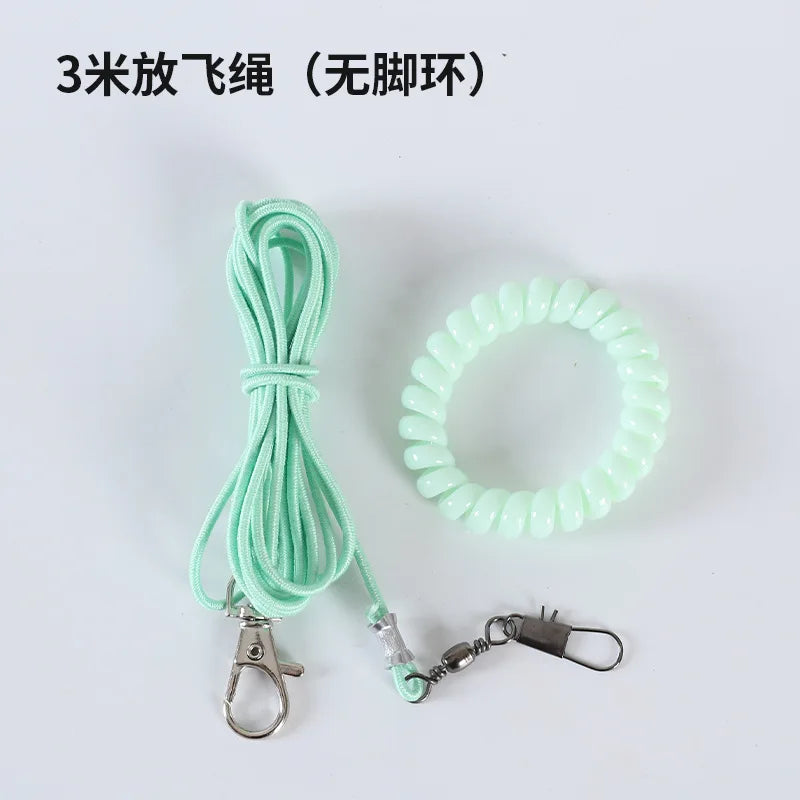 Parrot Bird Flying Training Leash Ultra-light Flexible Rope Anti-bite Leg Ring Harness Outdoor Macaw Cockatiel Starling